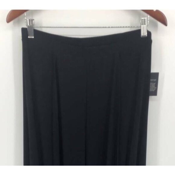 CHICO'S Skirt 1 Small/Medium Black Knit Layered Ke - Picture 2 of 8